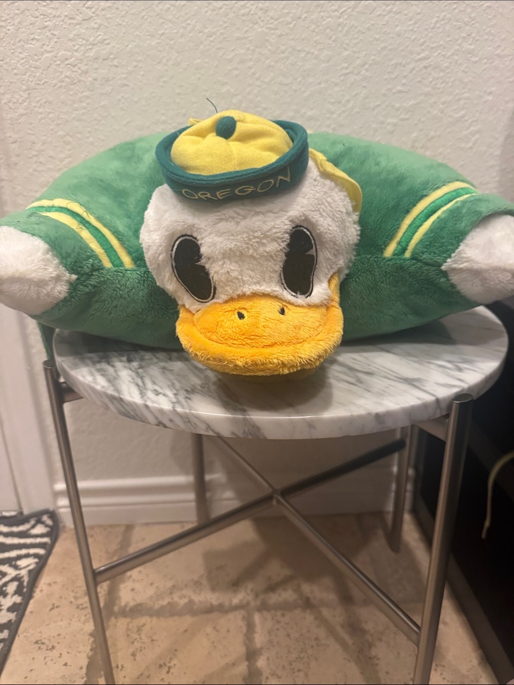 Oregon Duck Plush Pillow - Green and Yellow